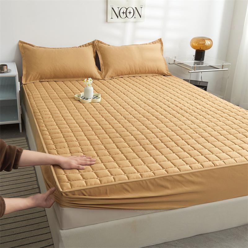 3 PCS Non-slip Sheet 7 Colors Solid Color Cotton Soft Sheet Mattress Cover Elastic Sheet Mattress Cover