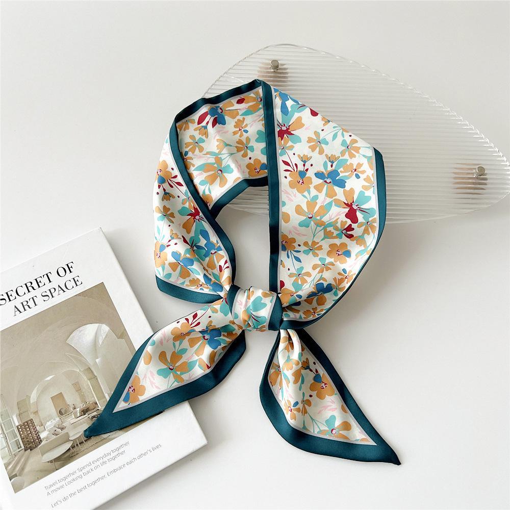 Новые шарфы Шелковые шарфы Женские весенние и осенние длинные декоративные профессиональные шарфы Летние тонкие стили в сочетании с рубашками Стильные