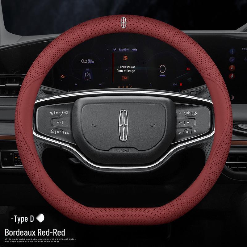 Чехол на руль из натуральной кожи Four Seasons для Lincoln Z, Adventure, Navigator, MKZ, Aviator, MKC, Continental, MKX