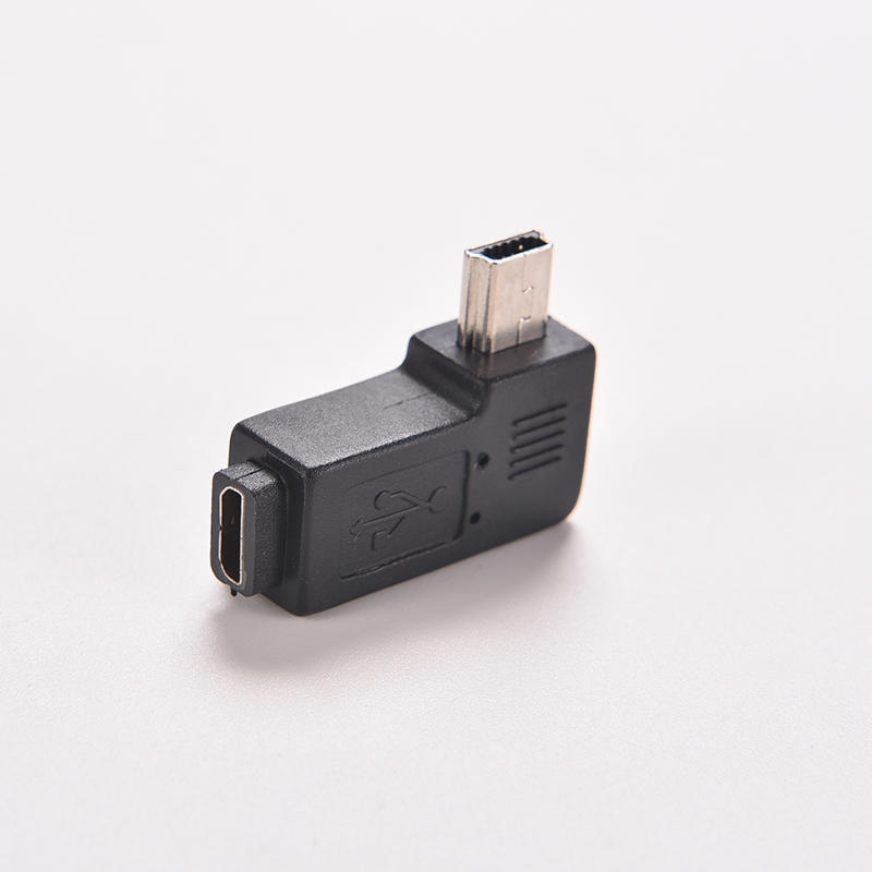 Usb Micro 5Pin Female To Mini 5Pin Male 90 Degree Angle Adapter Converter
