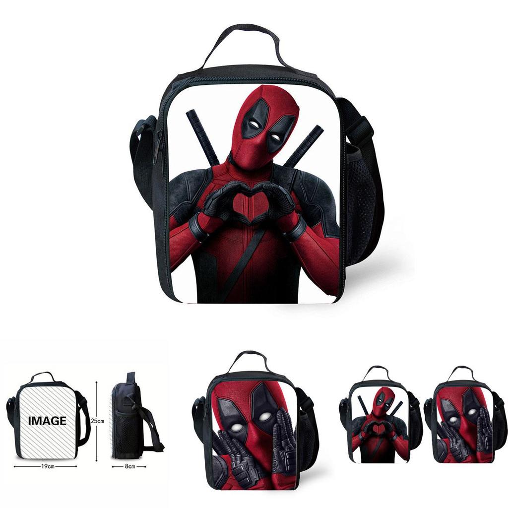 Deadpool Student Insulated Backpack With Large Capacity And Adjustable Shoulder Strap
