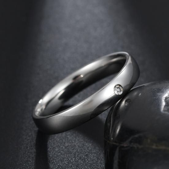 Краткое кольцо из нержавеющей стали со стразами, инкрустированное женским кольцом на палец, декор для свадебной вечеринки