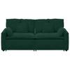 Modular Sofa with Cushions Dark Green