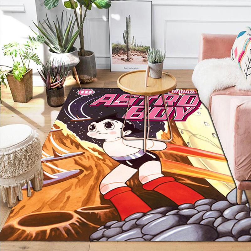 Astro Boy print Rug Floor Mat for Living Room or Bedroom Soft and Comfortable Carpet a Gift for Birthday and Holiday.