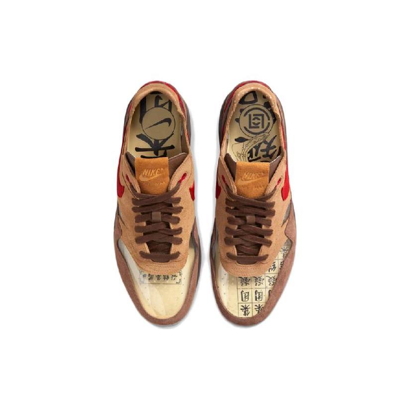 CLOT X Nike Air Max 1 Коричневый Красный DD1870-200(S-BOX)
