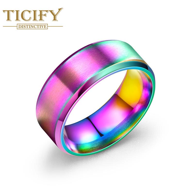 Planted Oblique Scrub Titanium Steel Ring Male Couple Ring Gandal Jewelry