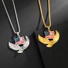 Painted American Flag Eagle Pendant Ornament
