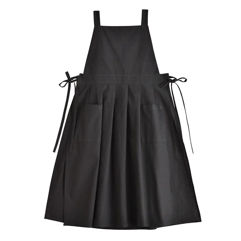 Women Cotton Linen Apron Florist Housework Baking Wrap Apron Flower Shop Work Dress Pinafore Kitchen Cooking Aprons