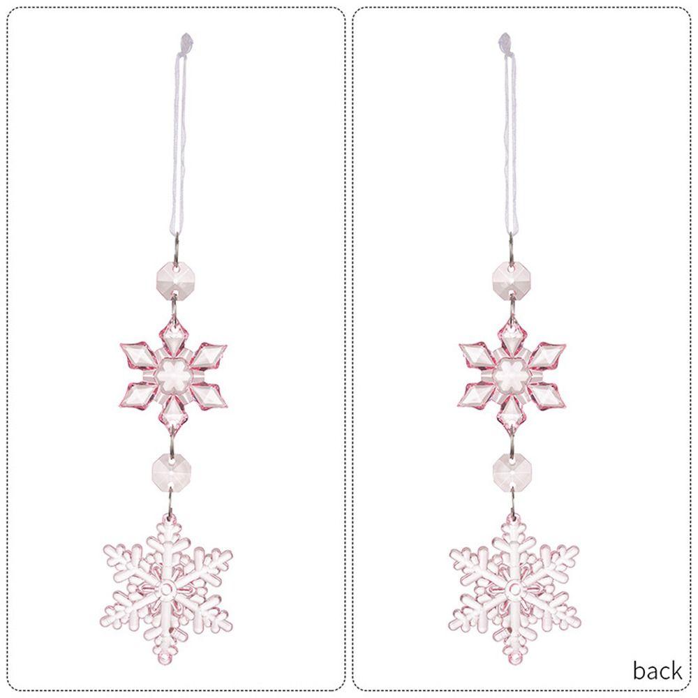 4pcs Transparent Christmas Snowflake Icicle Pendants New Year Gift Decoration