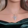 Подвеска-ожерелье из серебра 925 пробы, дизайн крест с натуральным драгоценным камнем небесно-голубым топазом, изящные ювелирные украшения, элегантный и благородный женский подарок