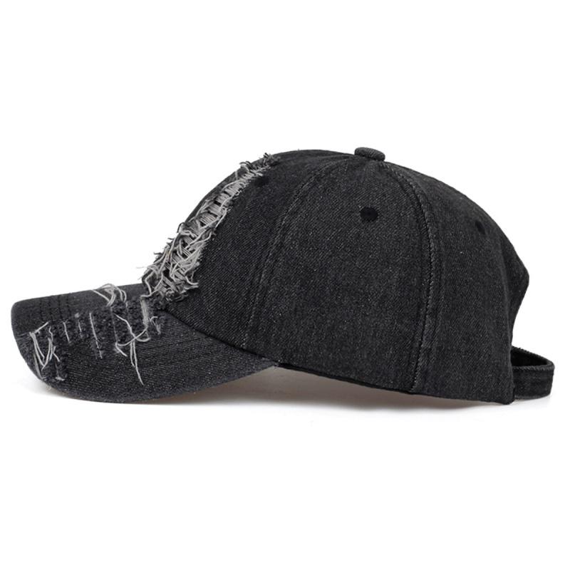 Цветная Рваная Бейсболка Стирка Деним Кепка-Snapback Хип-Хоп Воздухопроницаемая Уличный Стиль Одежда Потертые Кепки Для Женщин Мужчин Последние Однотонные