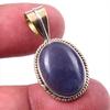 Natural Iolite Gemstone 925 Solid Sterling Silver Two Tone Pendant 1.25'' N8t13