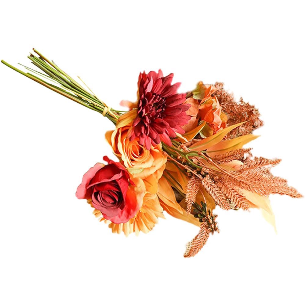 NUOLUX Artificial Flowers, Thanksgiving and Fall Bouquet, 44cm, for Indoor and Outdoor Use, Decorative Faux Flowers for Home and Party Decor