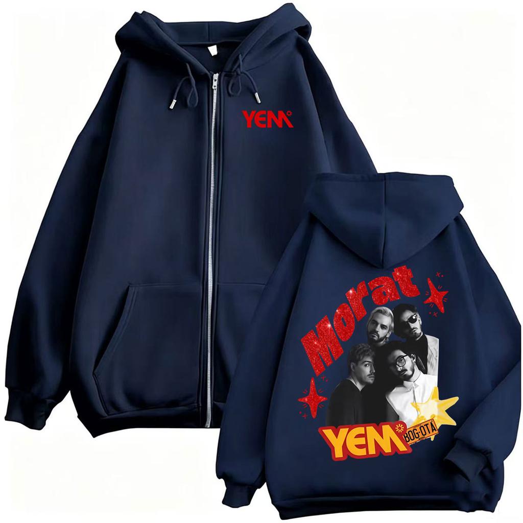 Band Morat Yem Album Zipper Hoodies Men Women Vintage Hip Hop Pop Music Sweatshirt Jacket Zip Up Hoodie