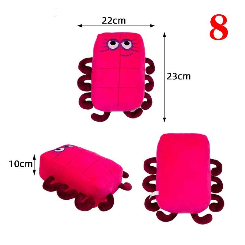 10 стилей, цифровые блоки, плюшевые игрушки, мягкие куклы, фильмы, сериалы, мультяшные развивающие игрушки, детский подарок