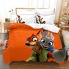 Cartoon Zootopia Zootropolis 3d Printed Duvet Cover Set HD Comforter Cover Bedclothes for Kids Bedding Sets Bedroom Decor