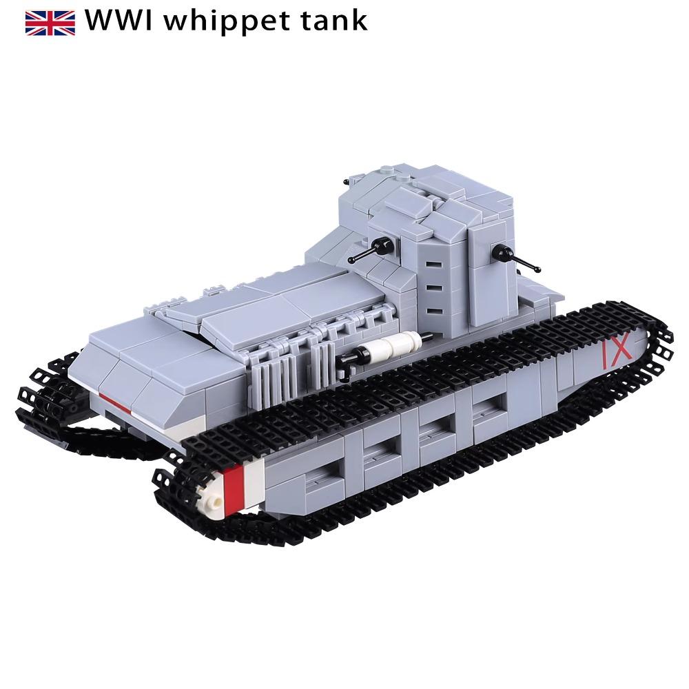 Конструктор MOC Пушка Британская WW1 Полевая Кухня США WW2 Танк Итальянский Итальянская 149-мм Полевая Пушка Осадный Гаубица Кирпичи Игрушка