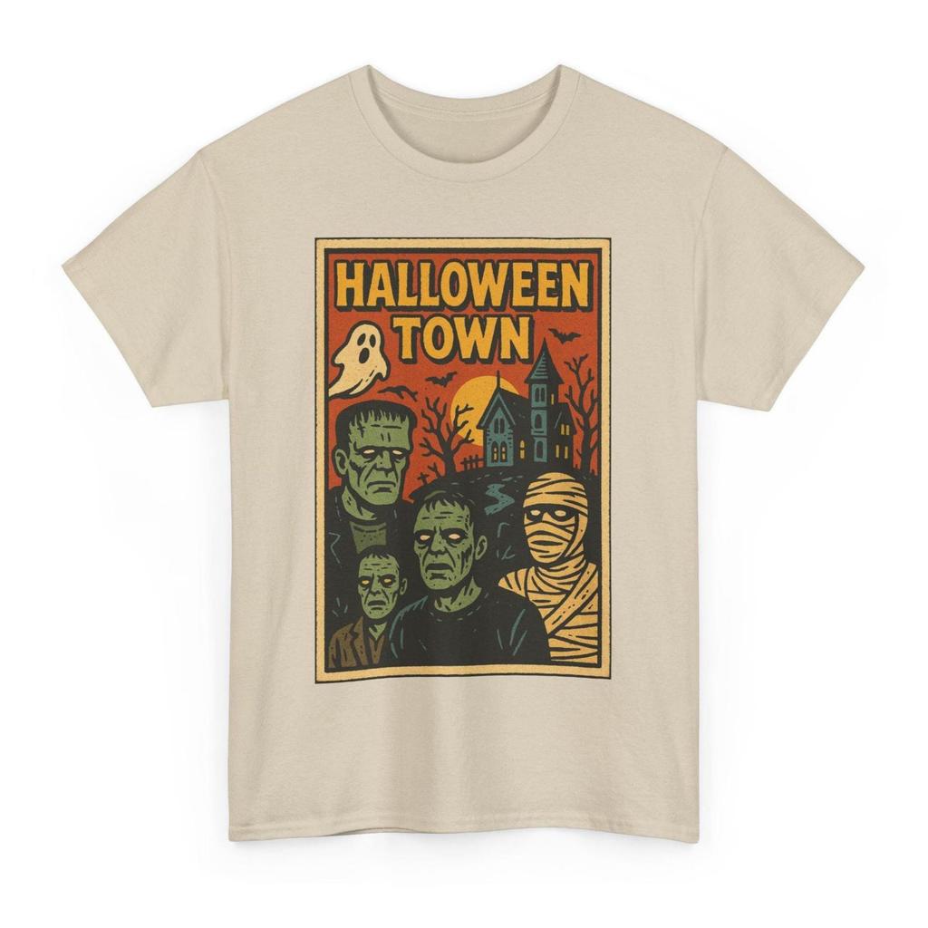 Halloween Town T-Shirt: Retro Comic Spooky Tee, Gothic Horror