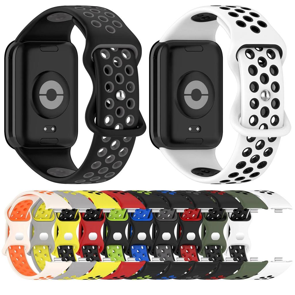 Классический силиконовый дышащий ремешок для Redmi Watch 4 для Xiaomi Band 8 Pro сменный браслет ремень мягкий TPU Watch4 ремешок для часов браслет