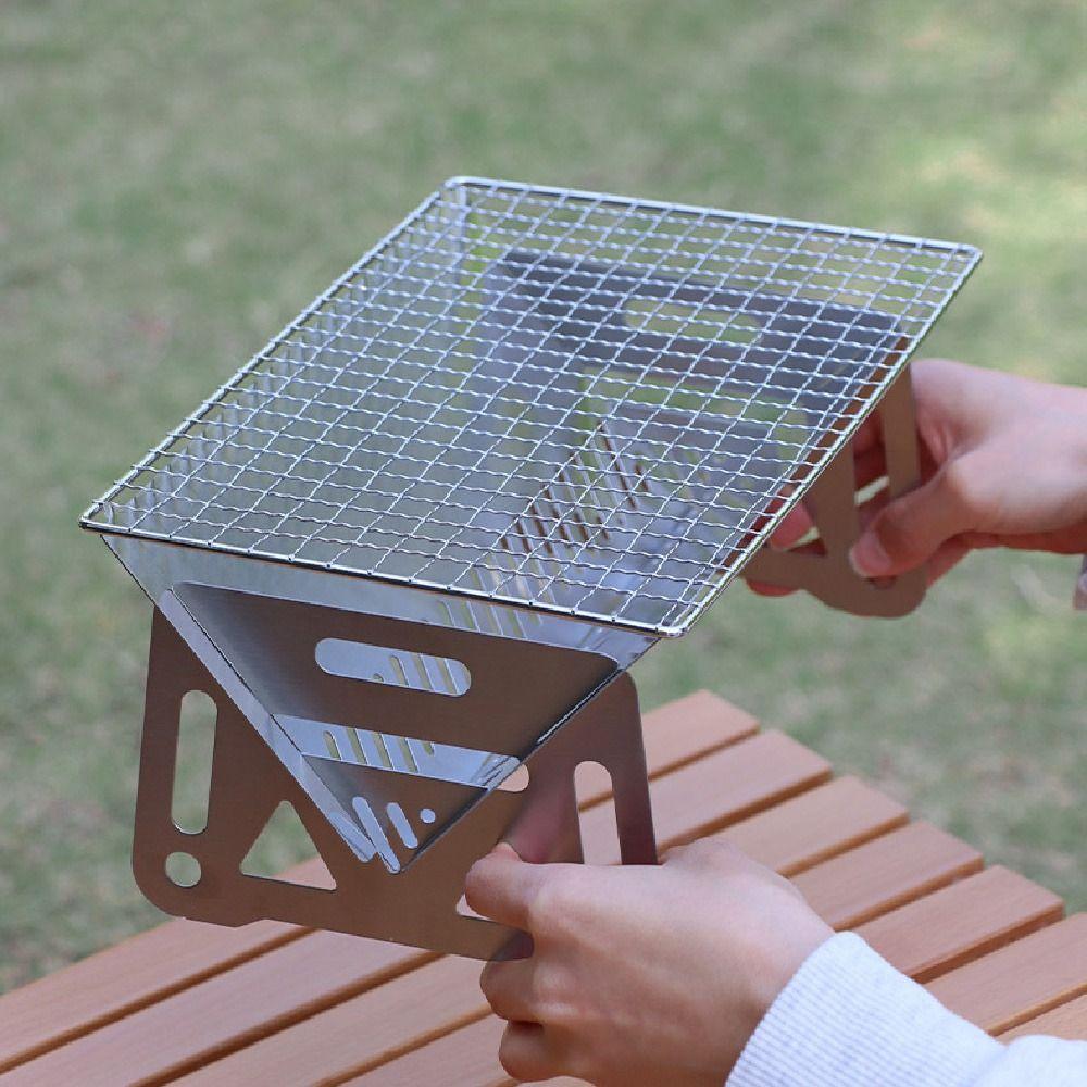 Решетка для барбекю из нержавеющей стали, Портативная подставка для горелки для гриля, Инструменты для барбекю, Складной гриль для барбекю, Дом