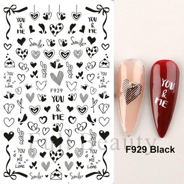 Nail Sticker 3D Liner Dark Butterfly Skull Flower Transfer Beautiful Decals Decoration Nail Art Accessories DIY Design