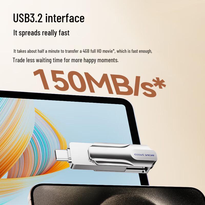 MOVE SPEED Флеш-накопитель USB с двойным интерфейсом для мобильных устройств и ПК