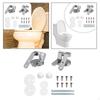 Toilet Seat Top Cover Hinges Fittings General Accessory Threaded Rod and Screws Replace Parts Sturdy
