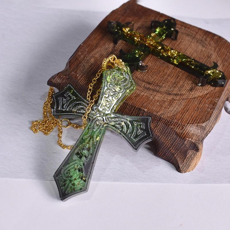 Diy Crystal Epoxy Mold Earrings Necklace Mold Pendant Decoration Various Styles Cross Irregular Mirror Silicone Mold