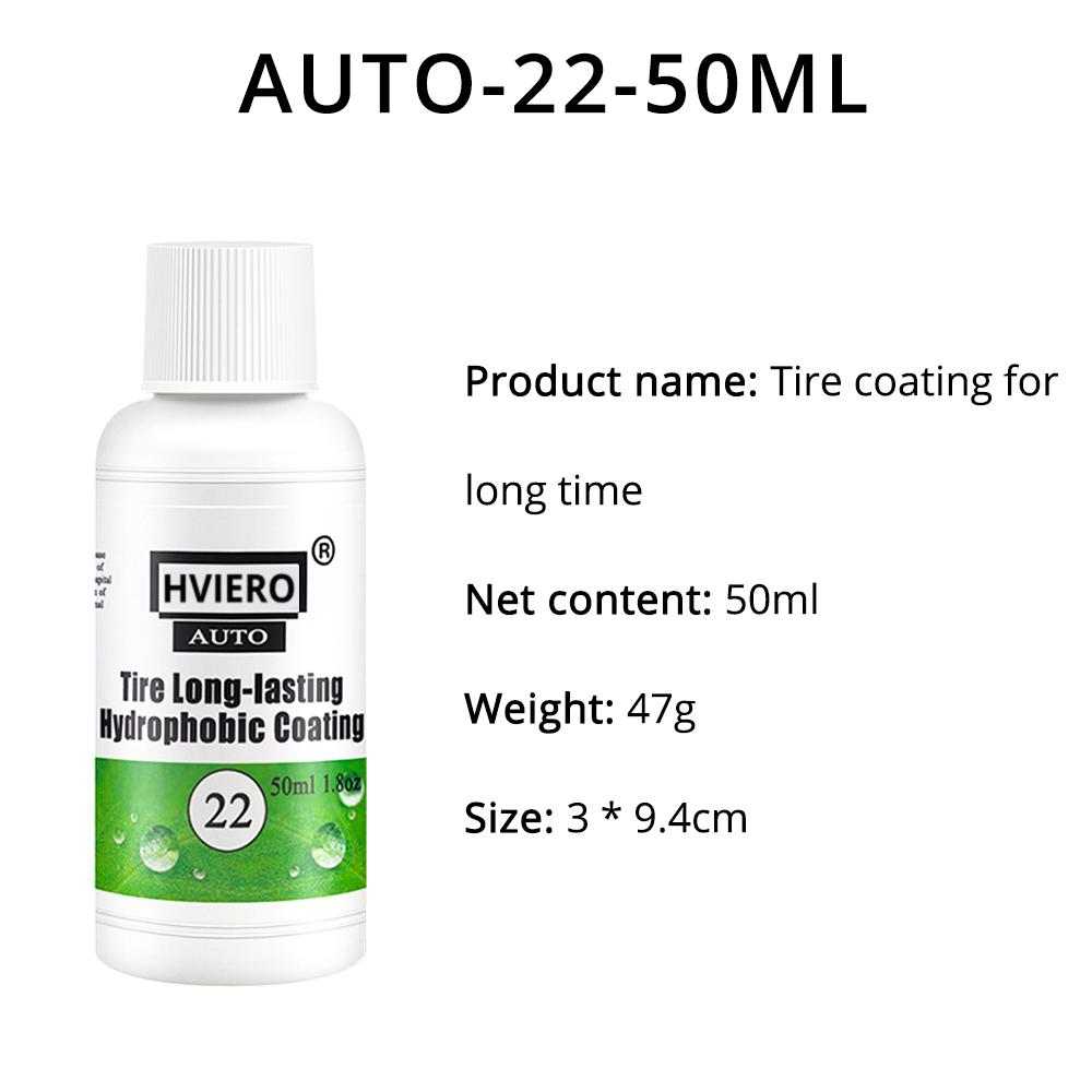 HVIERO 22 Tire Coating 20 50 мл Автомойка Чистящие средства Средство для покрытия лакокрасочных покрытий Долговечное гидрофобное покрытие для шин