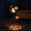 Decorative Stakes for Flower Beds Solar Halloween White Ghost Pumpkin Moon Garden Stake Light, Waterproof LED Glowing Landscape Lights Yard
