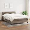 VidaXL Divan Bed with Mattress Taupe 140x190 Cm Fabric 3140293