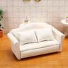 1:12 Miniature Sofa Model Figurine For Doll House With Wooden Frame And Soft Fabric Cover For Realistic Scene Decoration