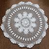 60cm Vintage Handmade Crochet Lace Tablecloth Cotton Sofa Cover And Coasters Set Shabby Chic
