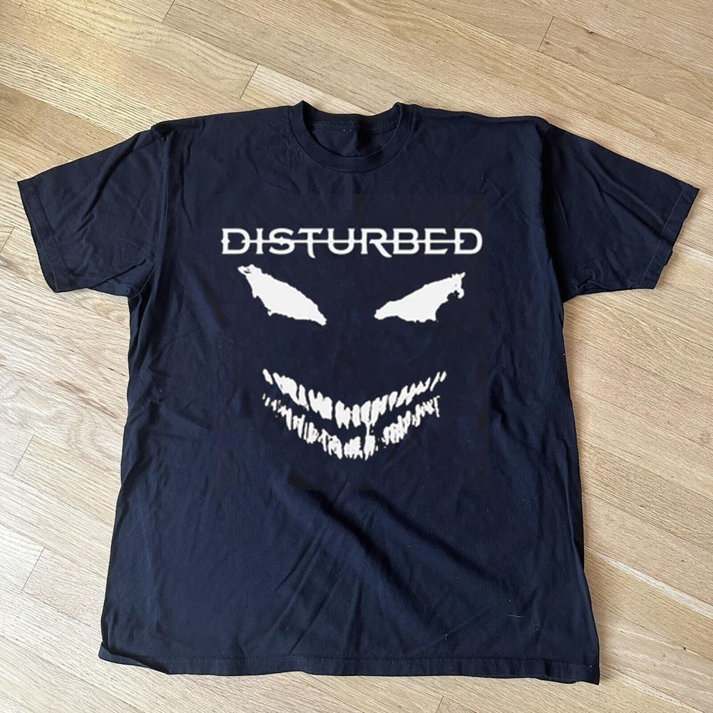 Disturbed Лицо Парня, Фанат Группы Disturbed Черная Футболка Всех Размеров Унисекс
