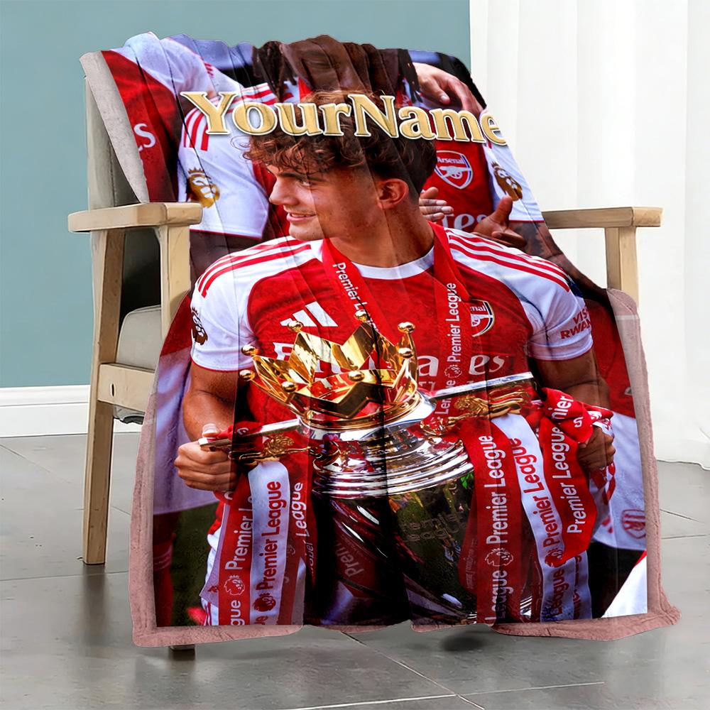 Arsenal Personalized Text Blanket Cozy Personalized Blanket Ultra-Soft Great for Home Decor Picnics Office Sofa for All Occasions