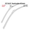 Car Front Windshield Wiper Blades 22" + 14" J Hook U-type Universal For Hyundai Getz & Nissan JUKE F15