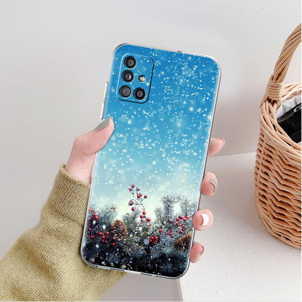 Прозрачный чехол для Samsung Galaxy A52 A12 A51 A32 A21s A71 A32 A22 50 A70 A31 A72 5G, чехол для телефона, зимний жесткий жесткий чехол в Нью-Йорке