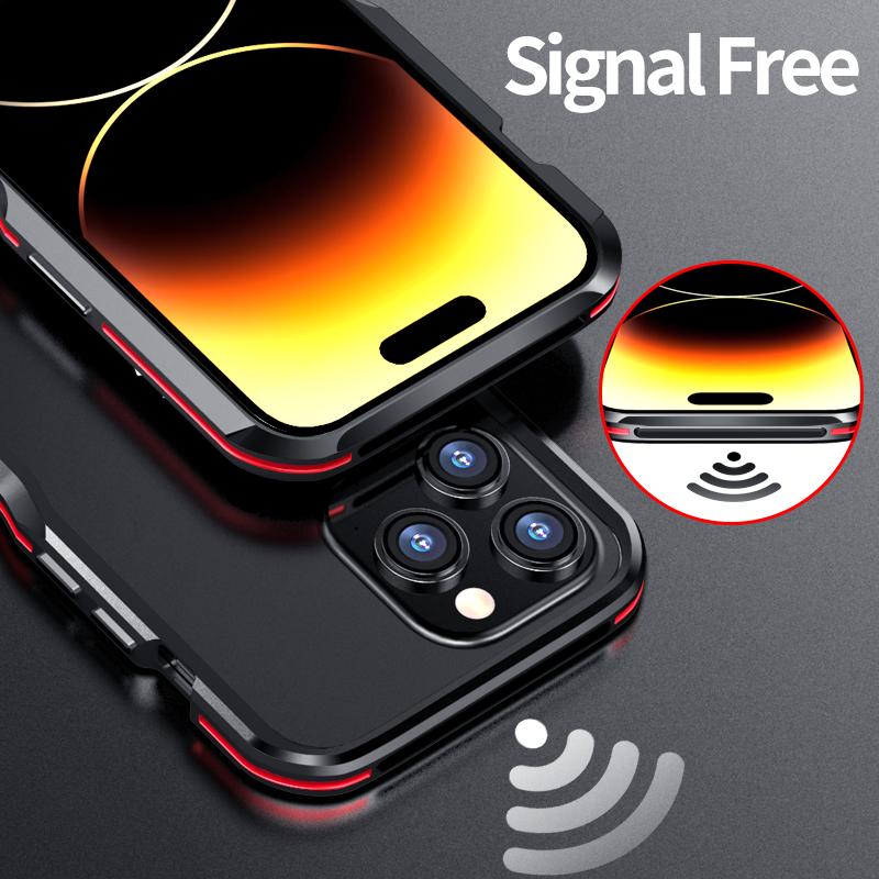 Для IPhone 14 Pro Max Armor Case Роскошный металлический каркас для IPhone 13 12 11 X XR XS 7 8 Легкий противоударный бампер из алюминиевого сплава