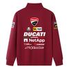 Ducati Свитшот Corse MotoGP Racing с молнией на половину, унисекс, черный, оверсайз, уличный стиль, пуловер с полным принтом спонсоров