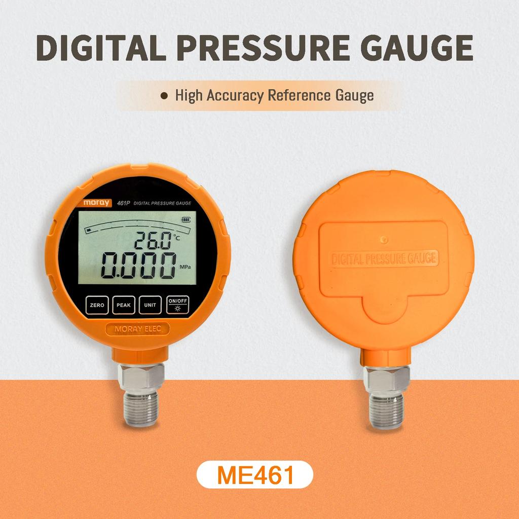 Moray ME461P Digital Hydraulic Pressure Gauge Accuracy 0.5%FS Diaphragm 316L LCD Stainless Steel Gas Liquid Fuel Manometer