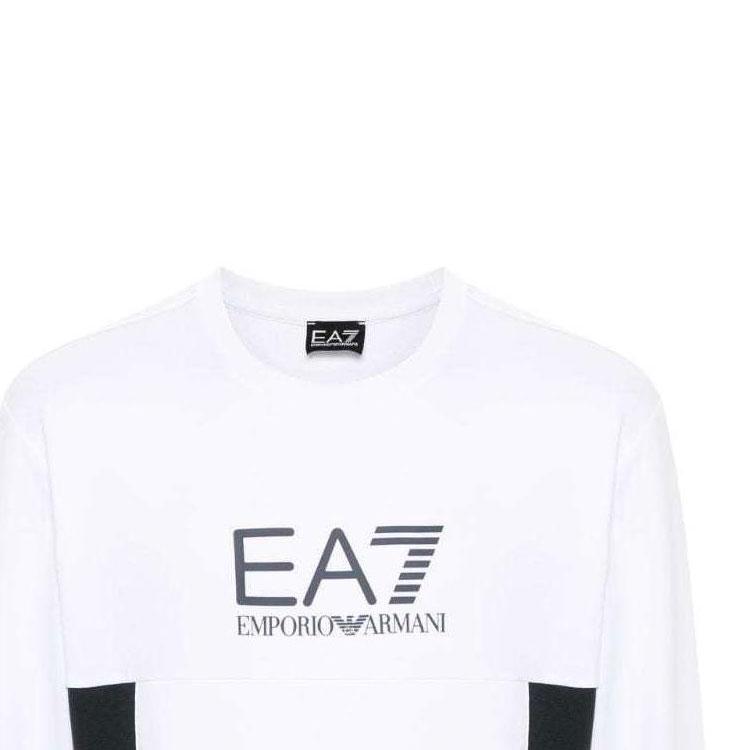 EMPORIO ARMANI EA7 SS24 Sweatshirt Men's White 3DPM14-PJLIZ-1100