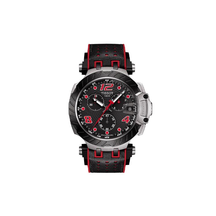 Tissot Коллекция Race Мужские кварцевые часы Часы 43 мм Черный циферблат T115.417.27.057.04