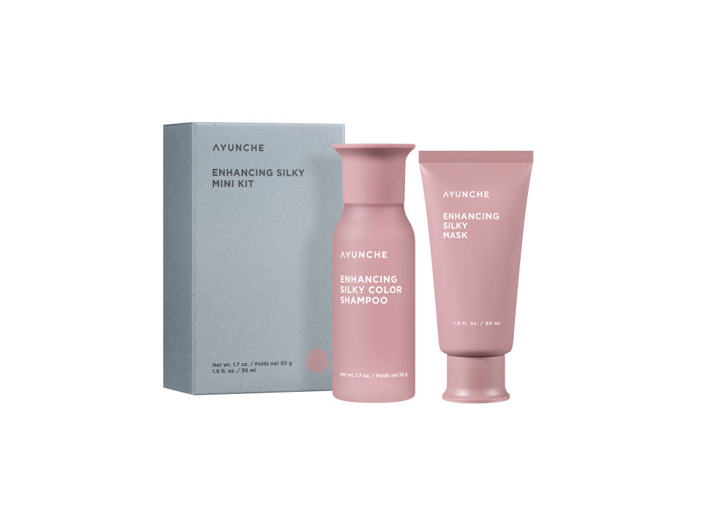 AYUNCHE Enhancing Silky Mini Kit | Color Shampoo 50g + Silky Mask 30ml for Color-Treated Damaged Hair