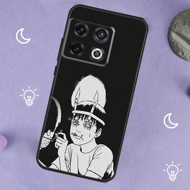 Horror Manga Style For OnePlus Nord 5 CE 2 3 4 Lite N20 N30 Case For OnePlus 15 13 12 11 10 13T 10T 10R 12R 13R