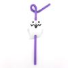 Bendable Halloween 20pcs Plastic Straws Pumpkin And Vampire Party Supplies