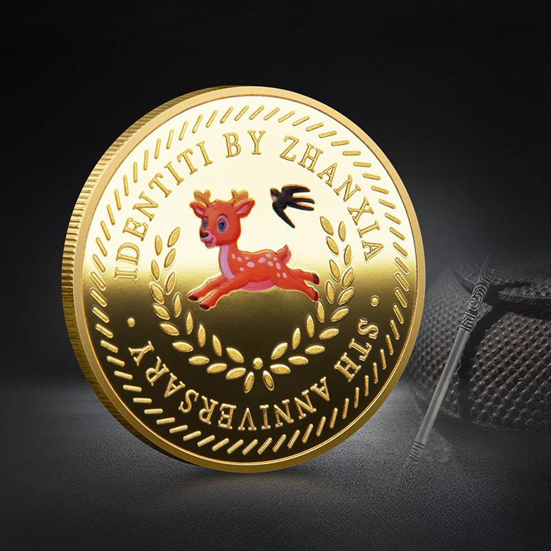 Детская замена зубов, памятная игрушка, зубная фея, памятная монета, золотая монета, коллекция цветных картин, поделки, детский подарок на день рождения