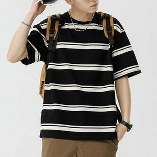 Мужская футболка свободного кроя, минималистичная, с круглым вырезом, однотонная, летняя, с коротким рукавом