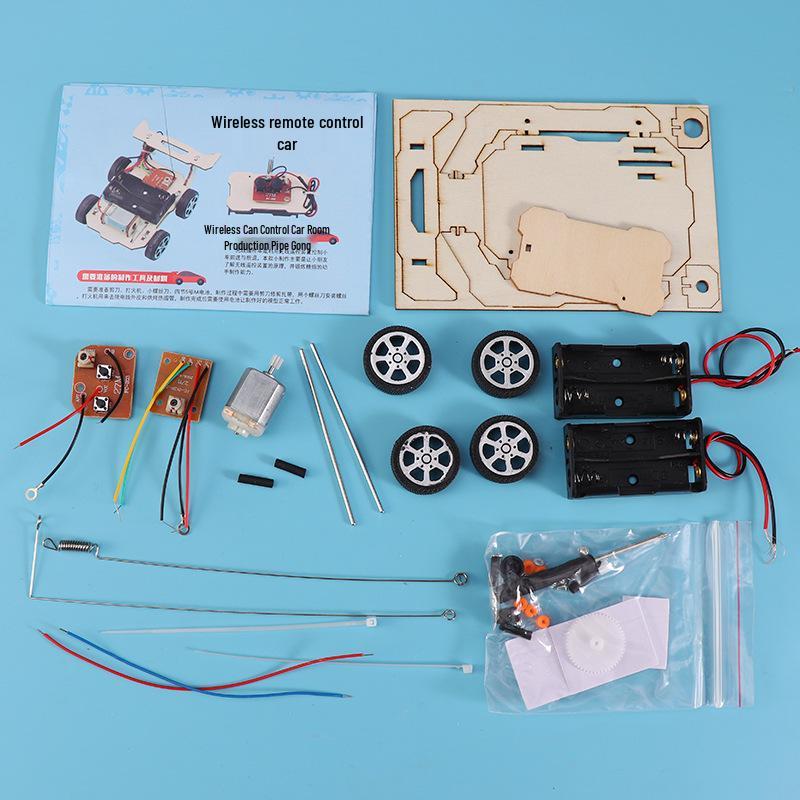 Tech Mini Wireless Remote Control Racing Car Kit for Students - DIY Model for Competitions and Teaching Aids