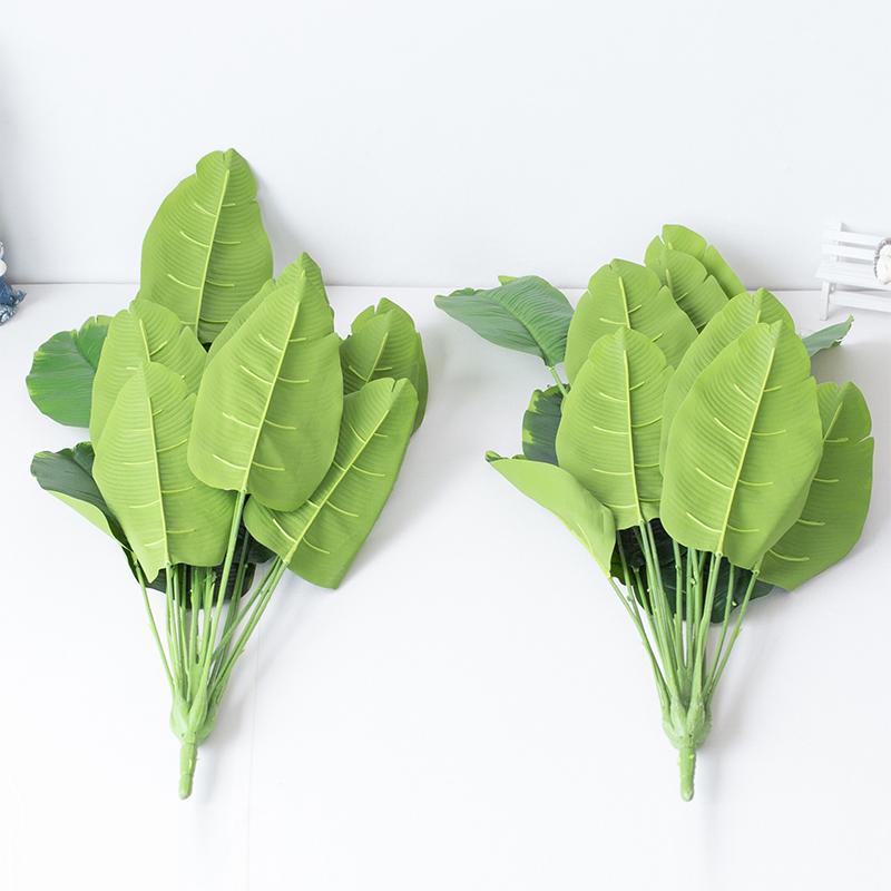 82см Искусственное Растение Пучок Листьев Банана Украшение Дом Гостиная Свадьба Коридор Отеля Зеленое Растение Садовый Декор Искусственное Растение
