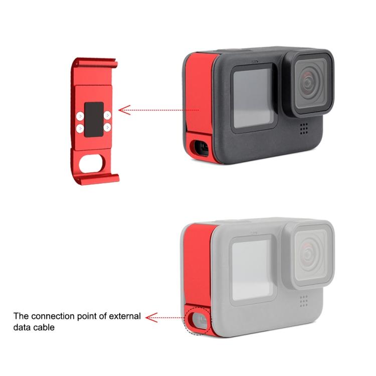 Металлическая крышка интерфейса PULUZ со стороны аккумулятора для GoPro HERO12 Black/11 Black/10 Black/9 Black